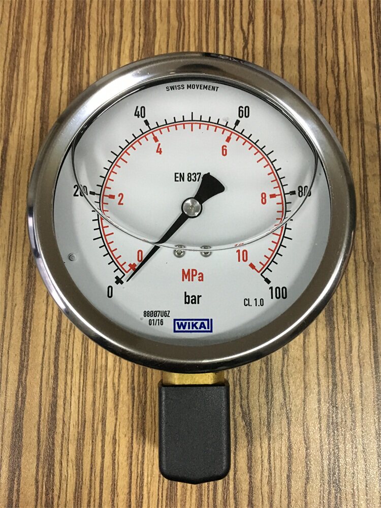 威卡wika压力表en8371德国进口耐震不锈钢压力表063真空016mpa0160bar