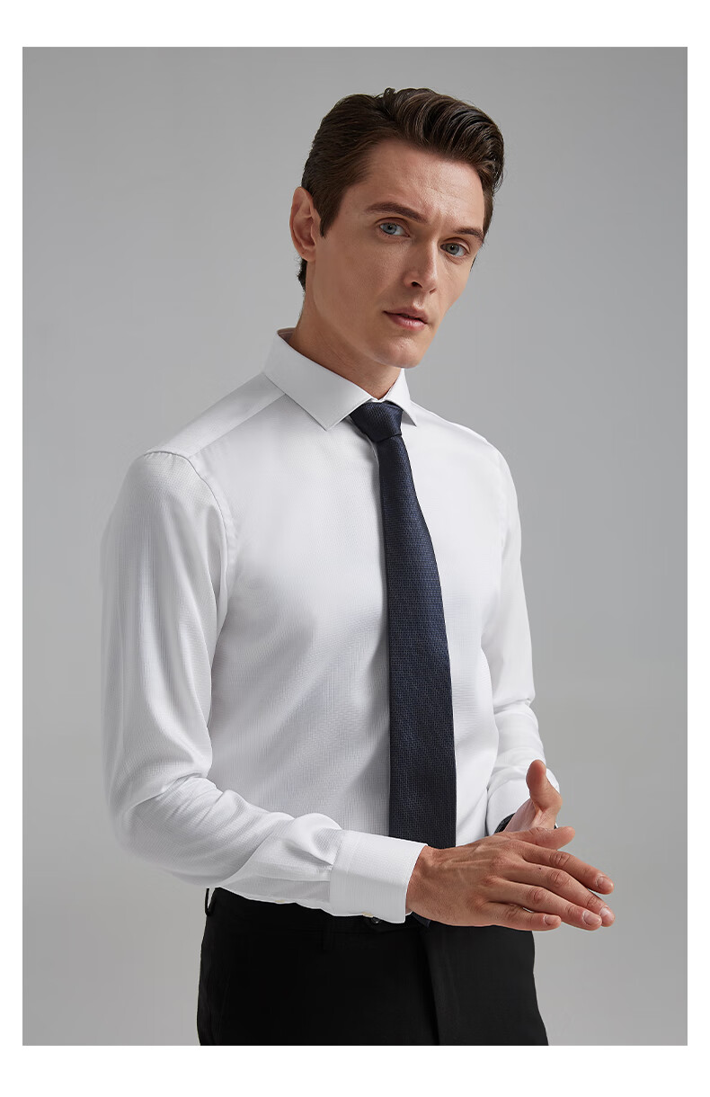 培罗蒙baromon长袖衬衫男春季新品男士长袖衬衣格子衬衫男商务休闲