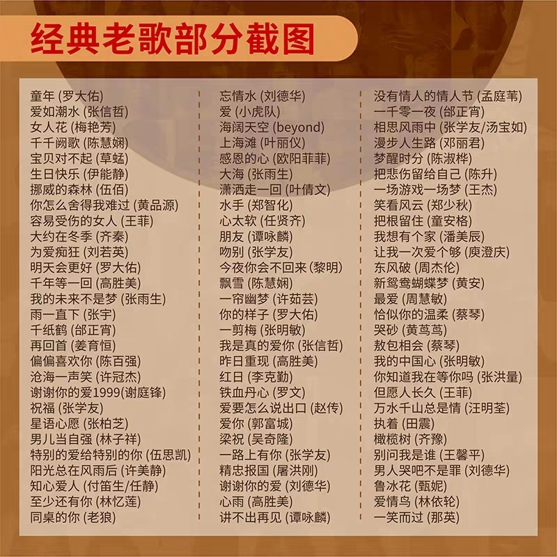 blke 经典老歌车载u盘带歌曲无损音质环绕音源怀旧国语粤语台语一人一