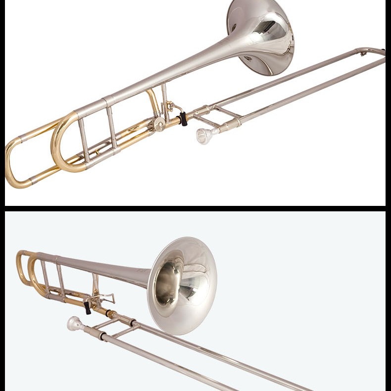 美国42bo长号大喇叭口金铜磷铜白铜b转f调次中音拉管乐器 磷铜(次中音
