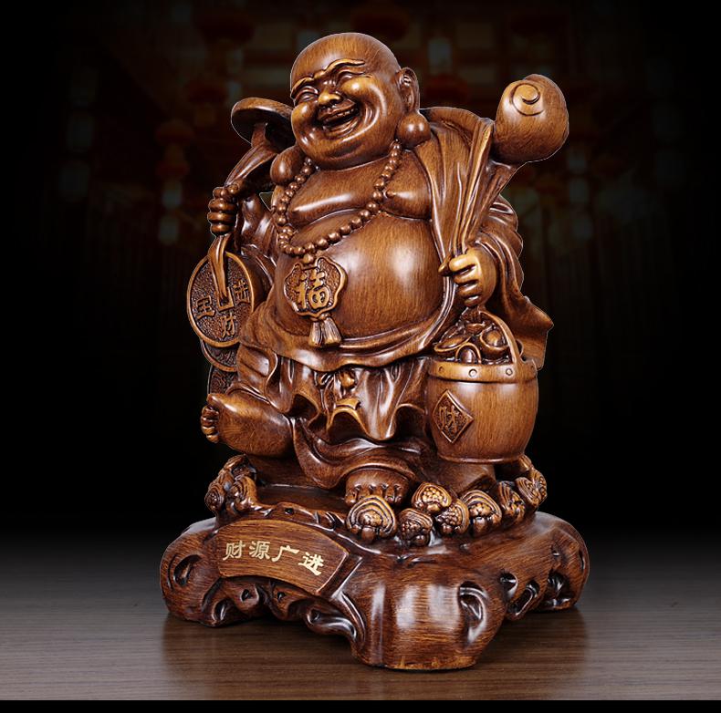大肚弥勒佛弥勒佛摆件客厅财源广进家居乔迁大肚佛供奉佛像财神笑佛