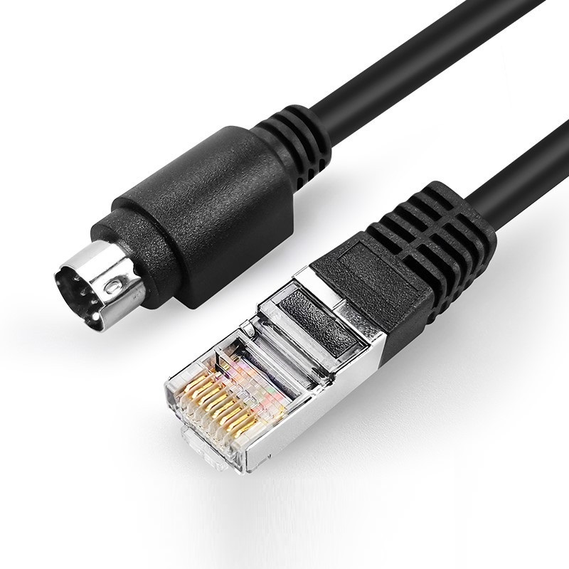 用于视频会议终端摄像头控制线网口rj45转visca圆口din8针华为te30