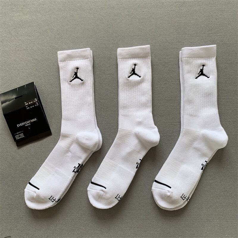 高版本纯源1/1飞人男女air aj精英球袜吸汗跑步中高筒运动袜子 红色一