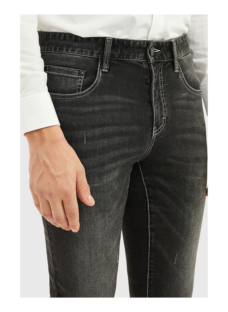 ferre费雷意大利奢侈品男装刺绣牛仔裤男宽松休闲牛仔长裤子直筒潮流