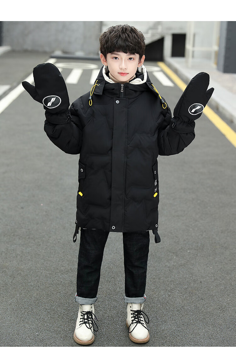 小孩棉袄 男童棉服冬款中大童男装12-15岁小学生服装冬季小男孩子棉
