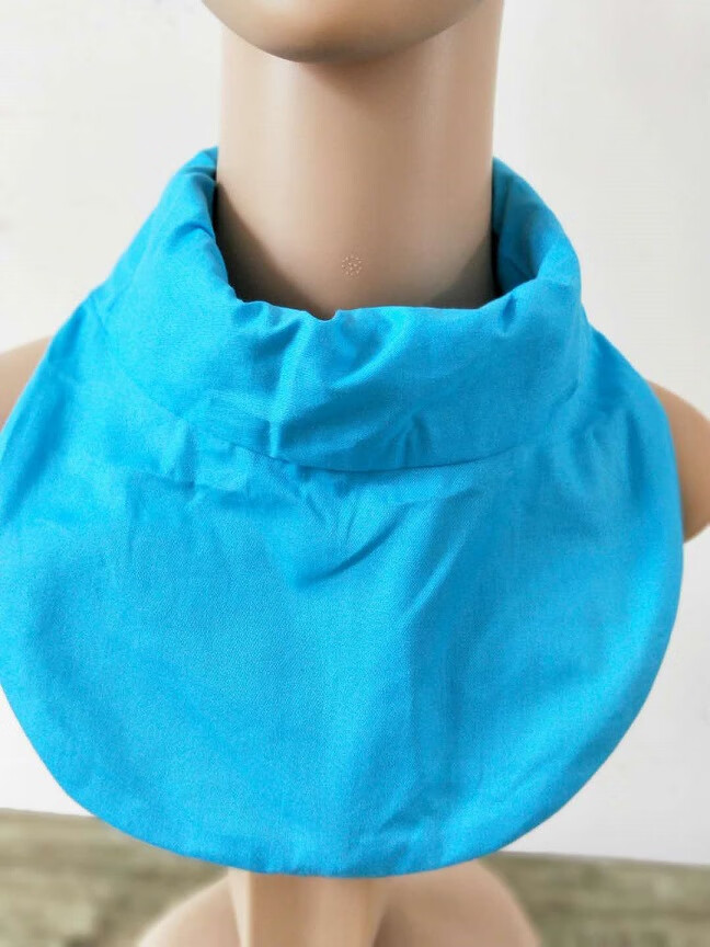 铅围脖套 铅围脖保护套 纯棉可拆洗 半套不防射线 天蓝色 点点 均码