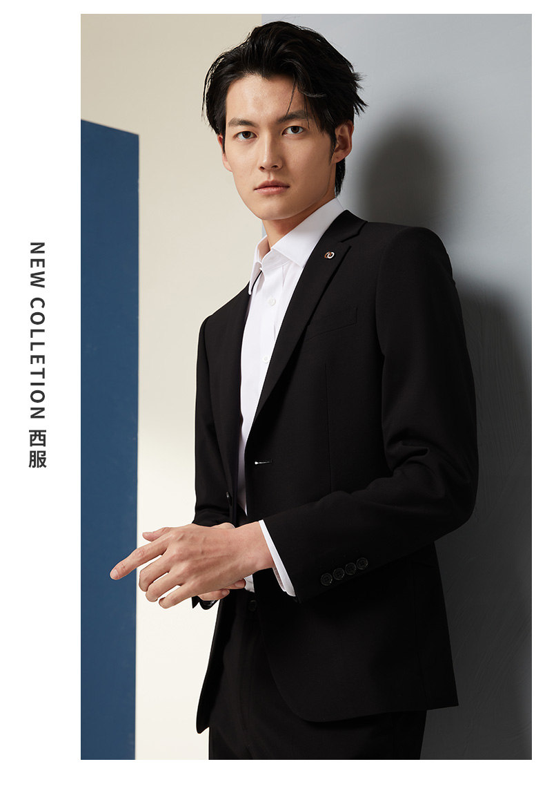 圣得西男装2022年秋季新款男士经典弹力轻正装西服套装【门店新品】