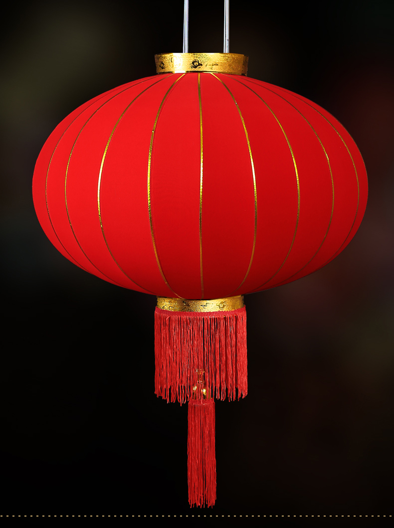 家装软饰 节庆饰品 枳记家 铁艺骨架灯笼 大红灯笼乔迁新居植绒长杆