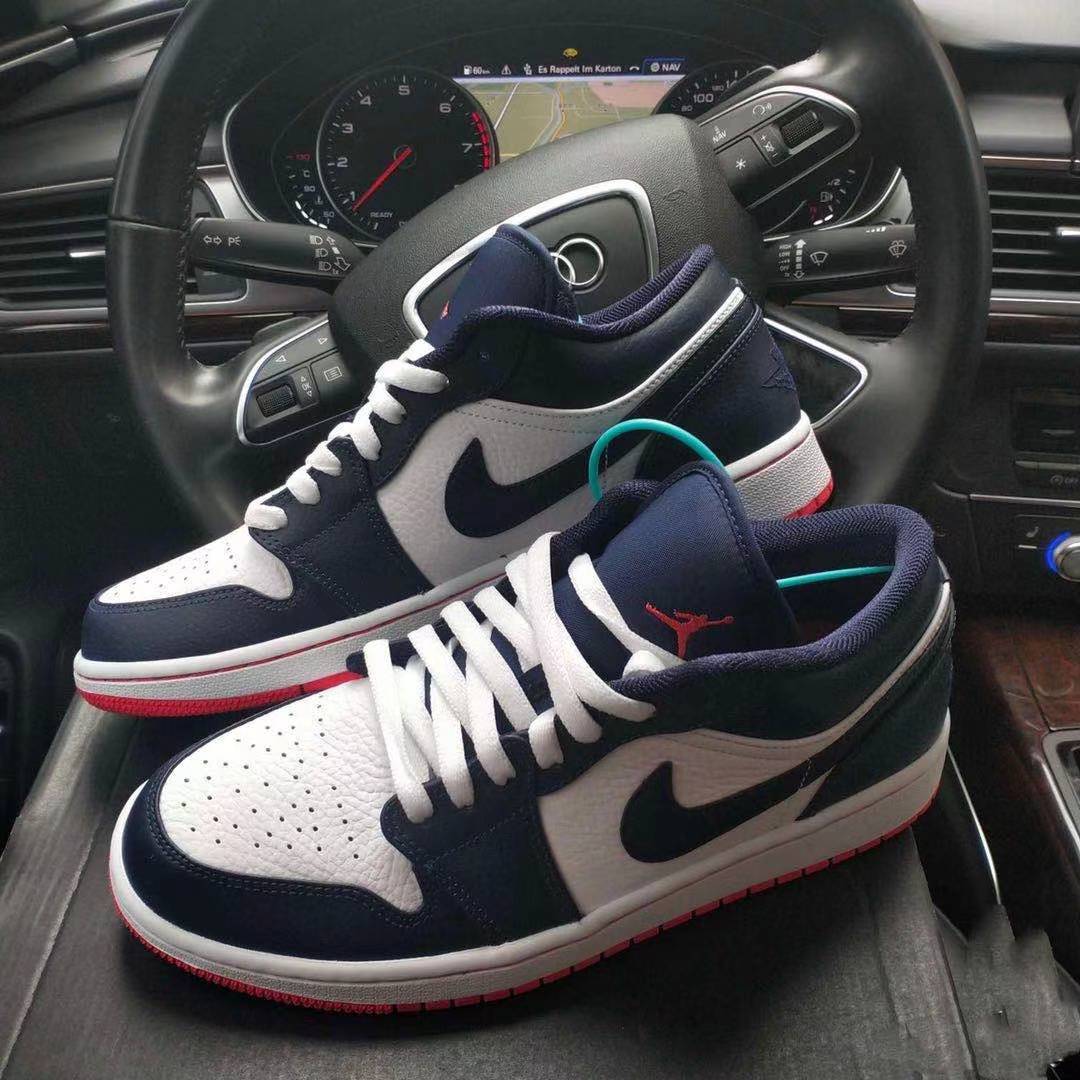 aj低帮板鞋海军蓝学生扣碎篮球鞋休闲鞋男女百搭跑步鞋情侣运动鞋aj