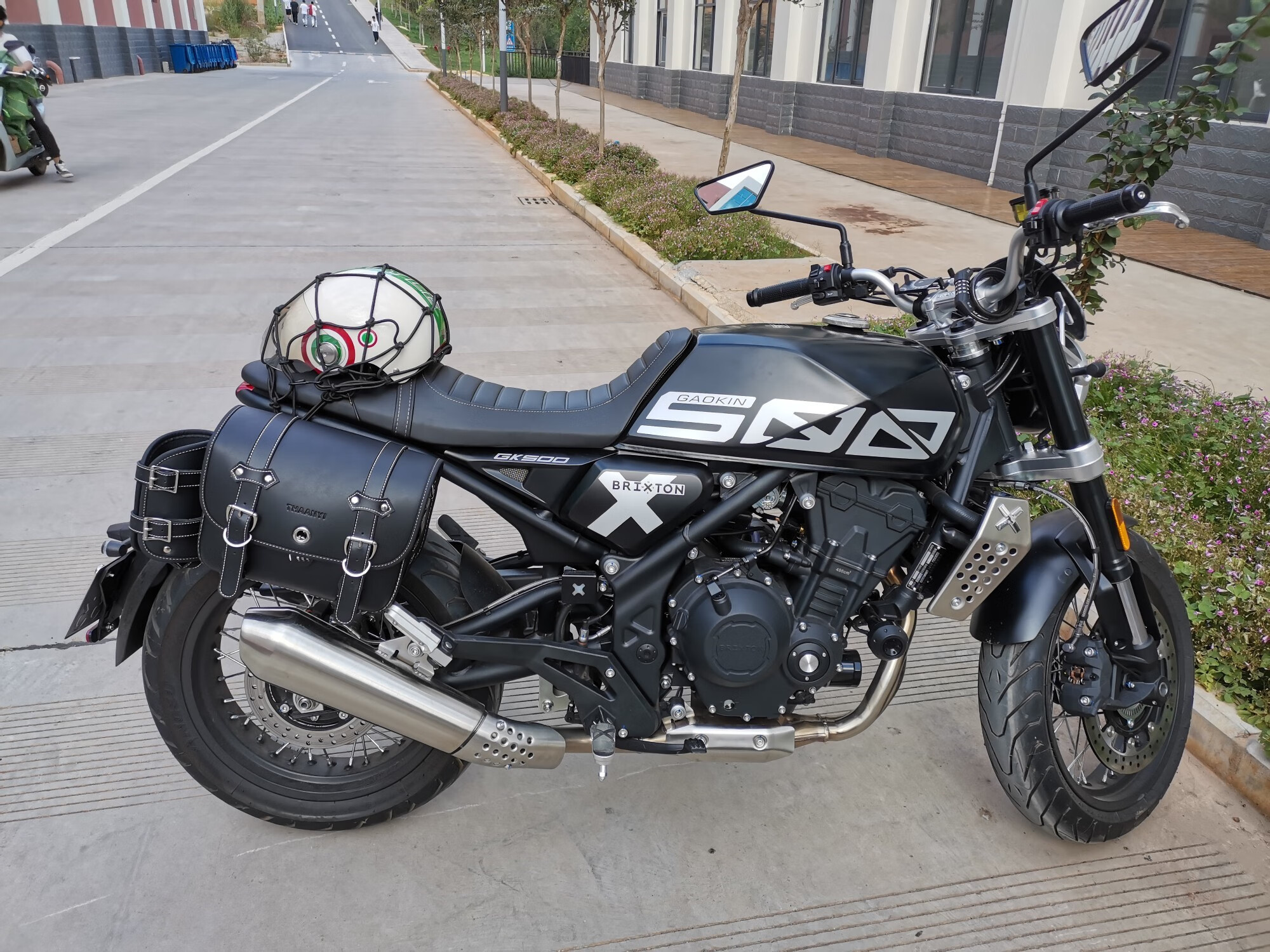 摩托车皮质边箱改装无损安装防盗快拆支架 gk500专用包1套2个黑色