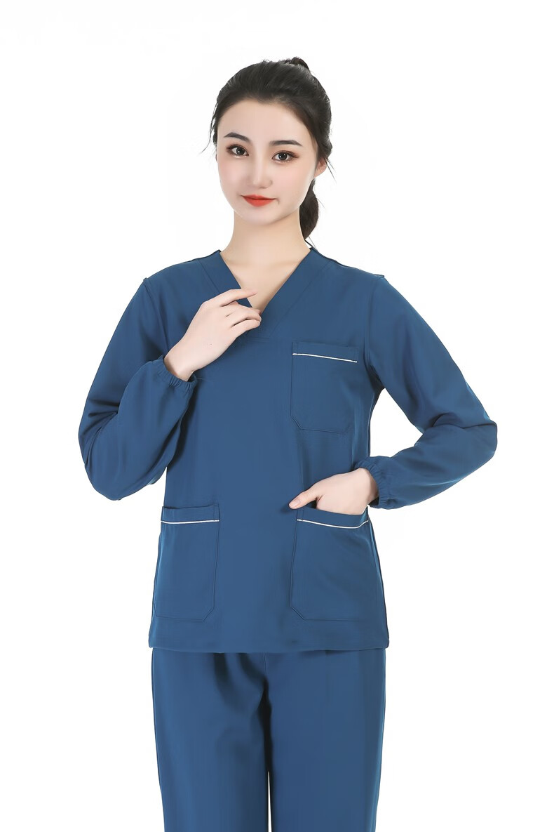 熙哚俪娅 高端弹力洗手衣女长袖男刷手服口腔牙科医生护士工作服定制