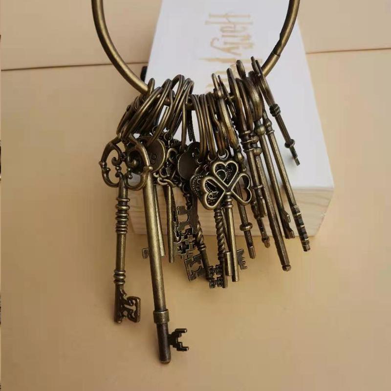 哈利波特周边古灵阁钥匙金币银行地下金库钥匙扣整串哈利复古金属挂件