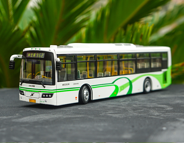 上海公交车模型143沃尔沃申沃客车上海公交车模型巴士浦东公交巴士