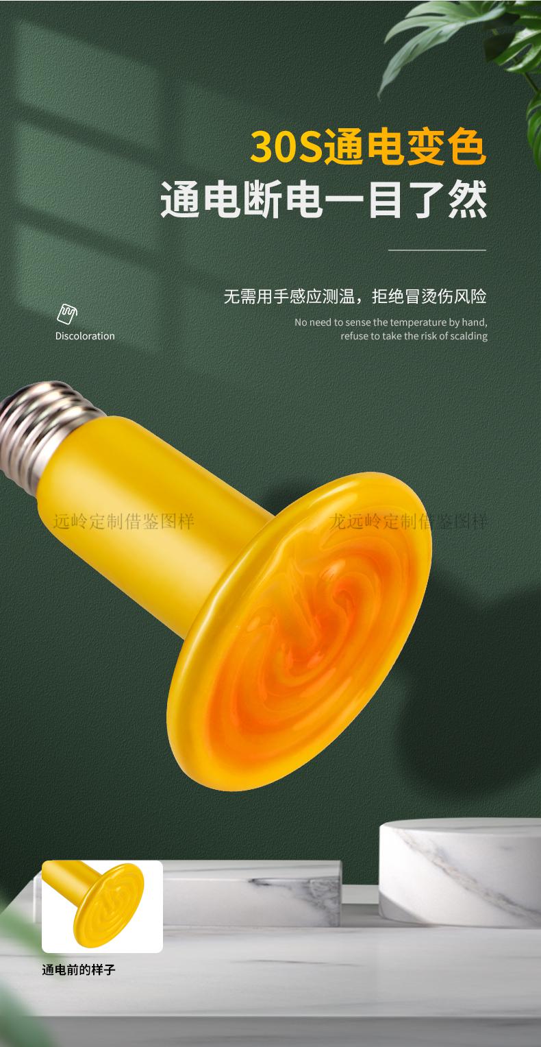 抖音同款陶瓷加热灯宠物爬宠保温灯鬃狮蜥迷你寄居蟹爬虫鹦鹉取暖发热