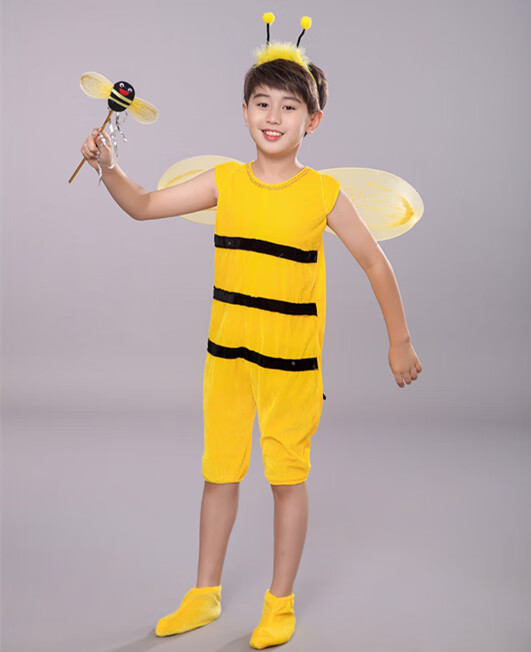 开来润得六一儿童演出服装小蜜蜂舞蹈服幼儿园宝宝儿童卡通动物装表演