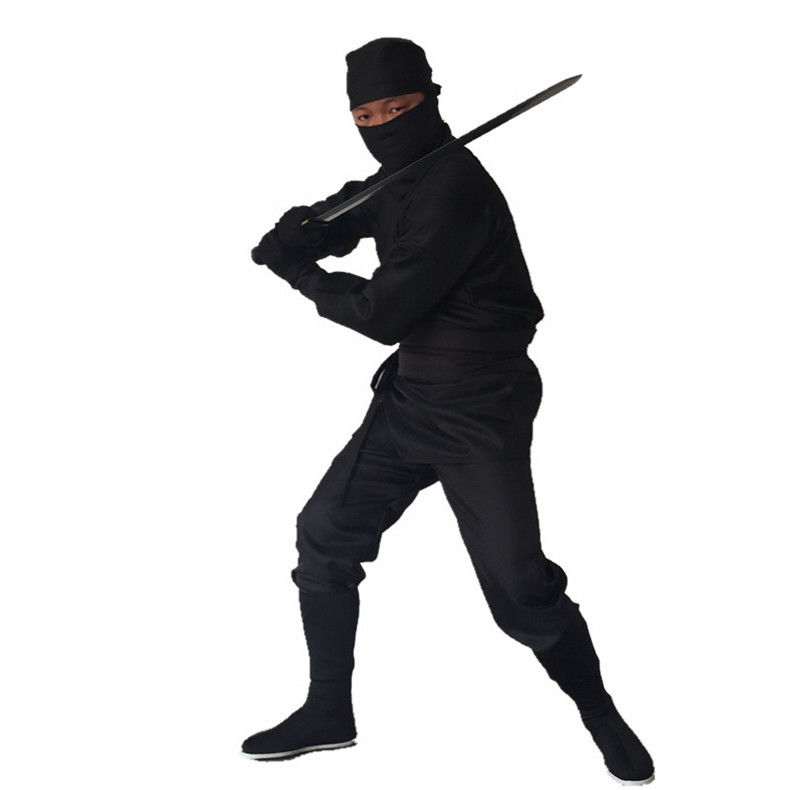 tgai 戏服男 古装汉服古装蒙面服刺客服夜行衣忍者男女黑衣人武侠披风