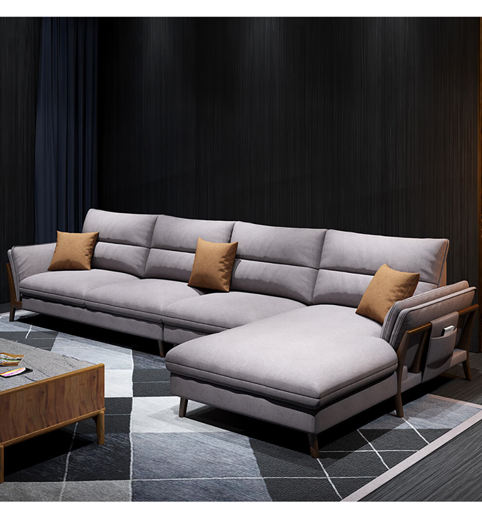 吉斯 沙发 布艺沙发 现代简约客厅组合北欧沙发l型转角组沙发大小户型