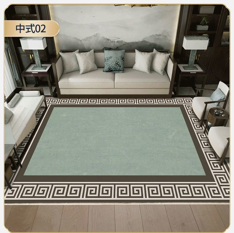 新中式地毯客厅茶几毯中国风卧室大面积满铺床边毯入户可定制结婚0260