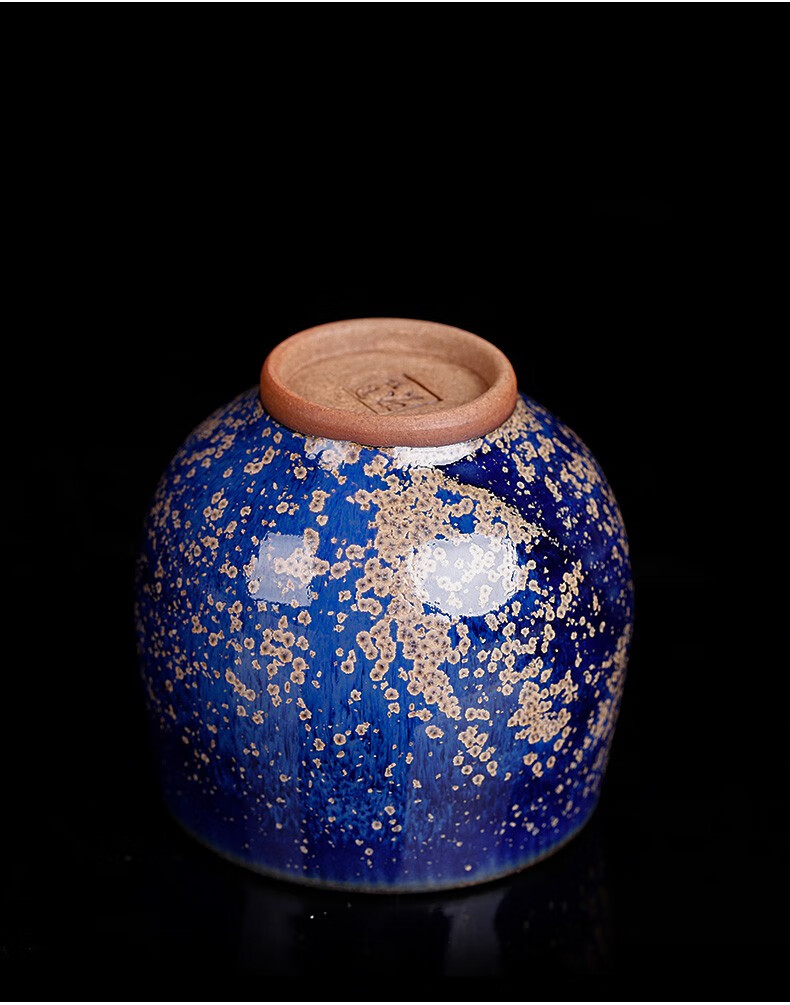 温红远作品名家手作钧瓷主人杯禹州钧窑茶杯单杯纯手工星空龙旦杯