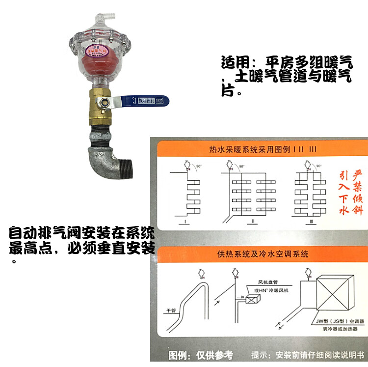 暖氣自動排氣閥家用自動排氣閥空調土暖氣片放氣閥【透明樓房高層不