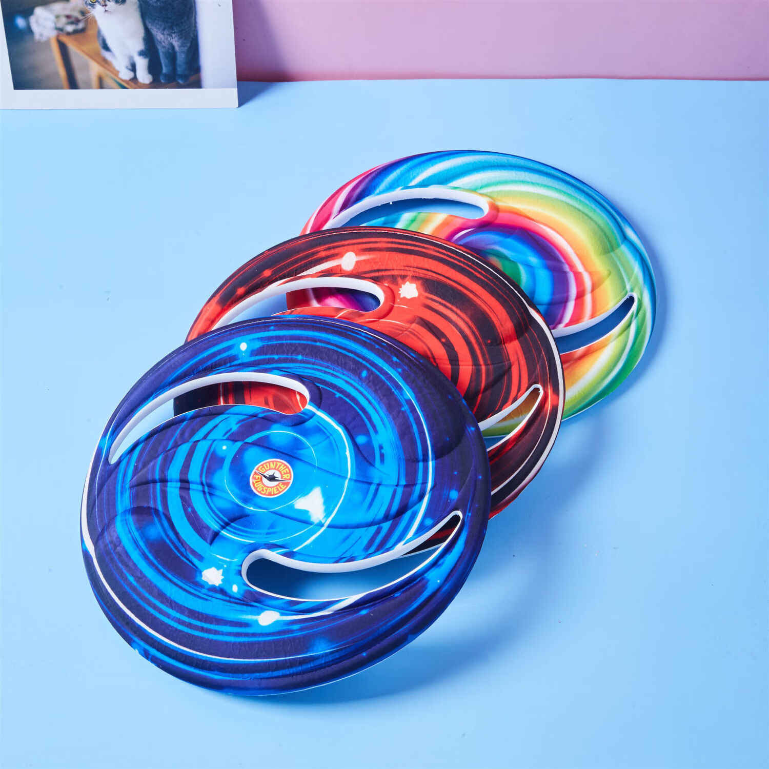 泡沫飞盘儿童玩具幼儿园学生小孩子户外活动安全旋转手抛飞碟纯色款