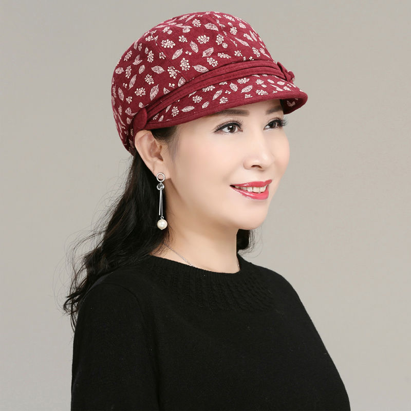老太婆单帽子 中老年人帽子女春夏短檐薄款贝雷帽老人帽子奶奶休闲帽