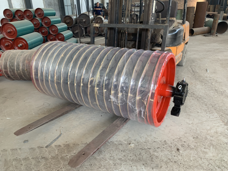 『好物推荐』输送带主动包胶滚筒输送机配件滚轮传送皮带改向传动电动