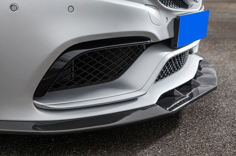 适用于新款奔驰c级200 260l c63 coupe改装psm款碳纤维前唇前铲 19-in