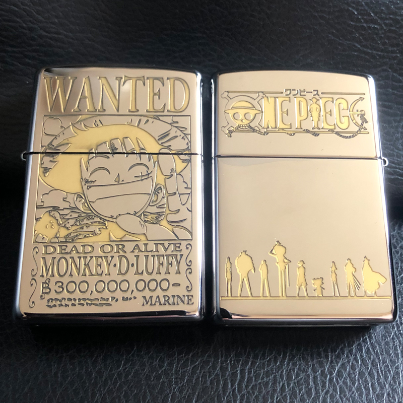 京选旗舰zippo打火机原装 纯铜海贼王路飞 索隆 限量男士zppo正版刻字