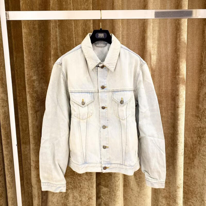 古驰gucci 夹克男士奢侈品虎头渲染牛仔外套 4117 it-50【图片 价格