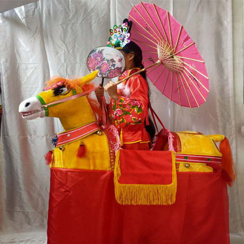 新小毛驴人穿跑驴马旱船秧歌广场舞蹈二人转演出小回门回娘家道具