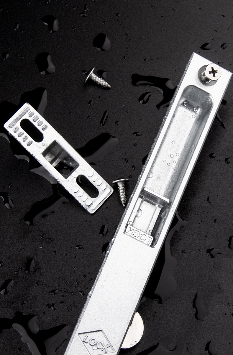 德骊嘉90铝合金门窗钩台推拉玻璃移门锁栓平移落地窗条形勾锁扣90双面