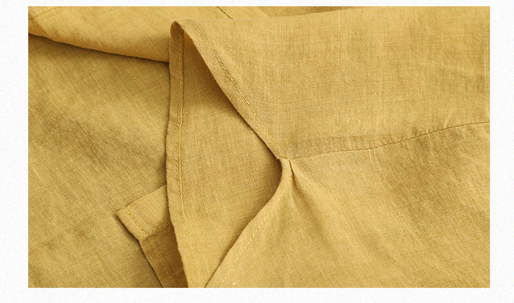 女王轻奢素订复古天丝棉麻衬衫女长袖立领中长款上衣2020春季新款苎麻