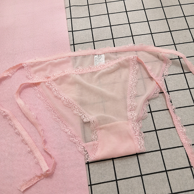 特价浪莎品牌新品系带内裤女可解开绑带式透明超薄一片式侧边绳子两侧