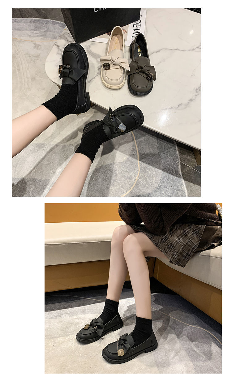 猪腰子鞋jk制服鞋学生小皮鞋英伦风小皮鞋女2022春秋单鞋日系学院风
