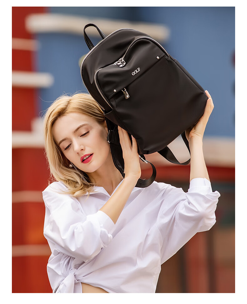 GOLF Women's Backpack, Water-Resistant, Large Capacity Student Schoolbag, IPad Laptop Bag, Travel Bag, Versatile Commuter Backpack for Wome 4