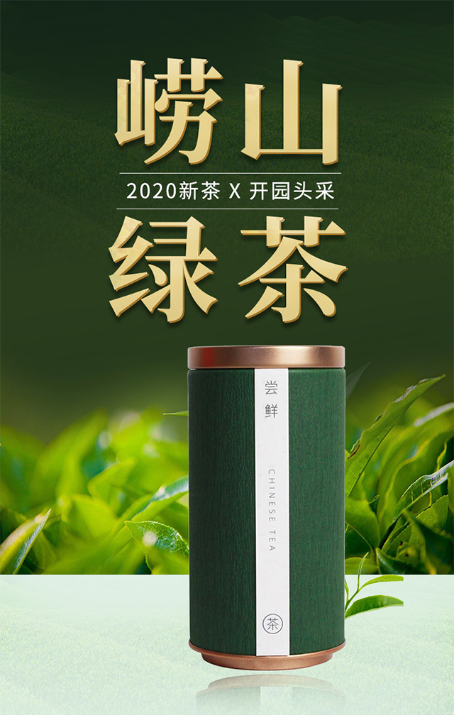 【现货直发】崂陈 2020新茶上市青岛特产崂山绿茶特级茶叶明前春茶100