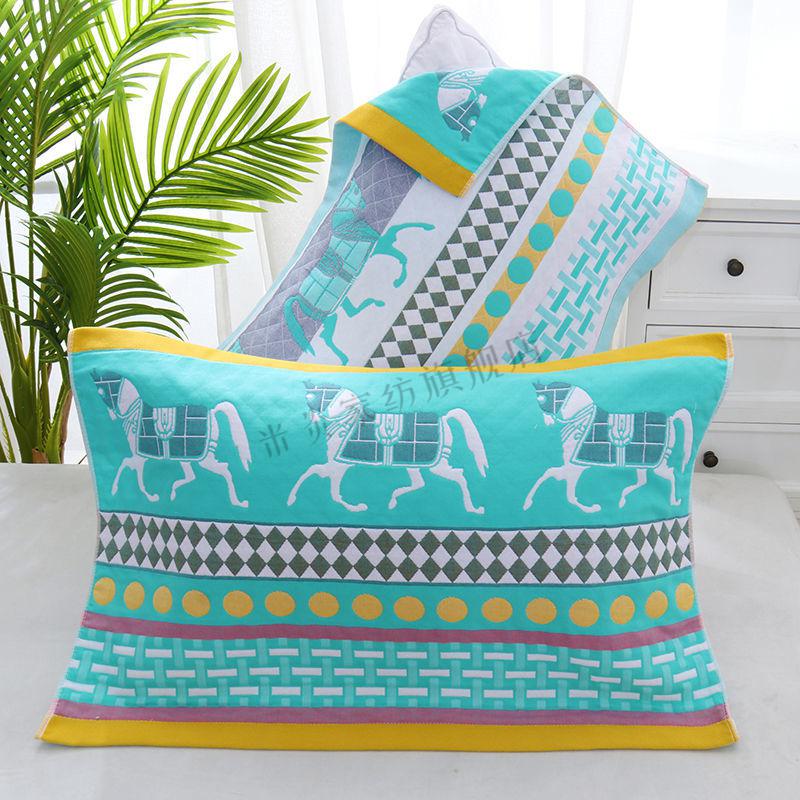 枕巾一对加大加厚情侣枕头巾批发 3层52*78厘米往后余生绿色一对