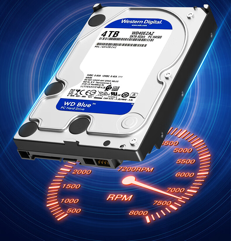 miavitowd西部数据机械硬盘2twd20ezaz西数蓝盘35英英寸台式机硬盘2t