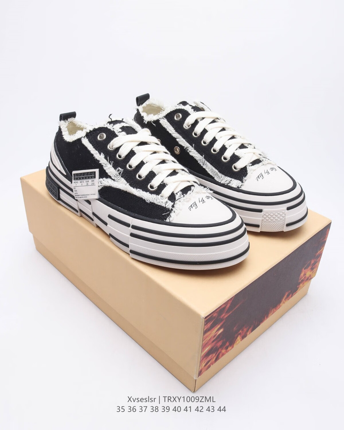 【专柜】同款联名秋冬款吴建豪帆布鞋x男女情侣复古百搭厚底休闲板鞋