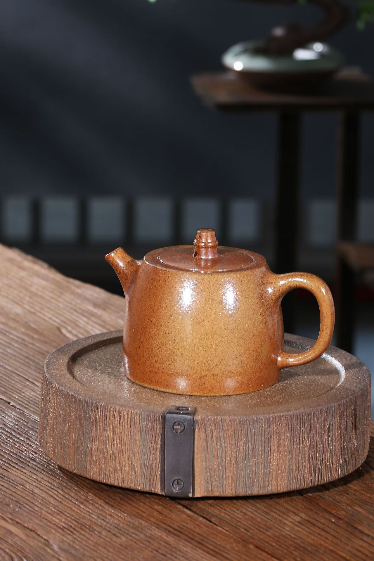 德洛奇宜兴紫砂壶原矿段泥柴烧400cc汉铎古龙窑柴烧泡茶壶柴烧