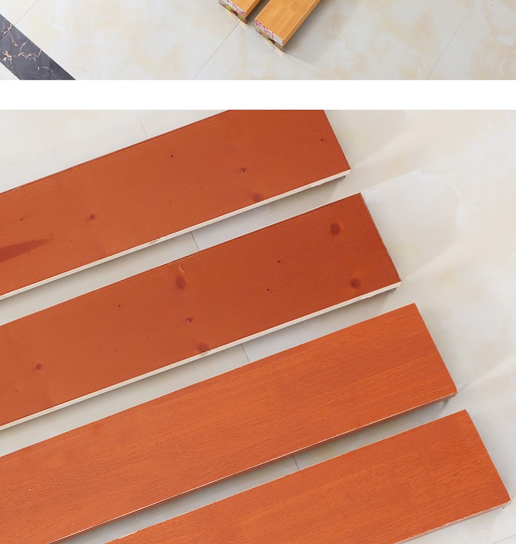 床子松木板条支撑横杆床边框侧板配件桉木芯床边海棠色192米长一对2块