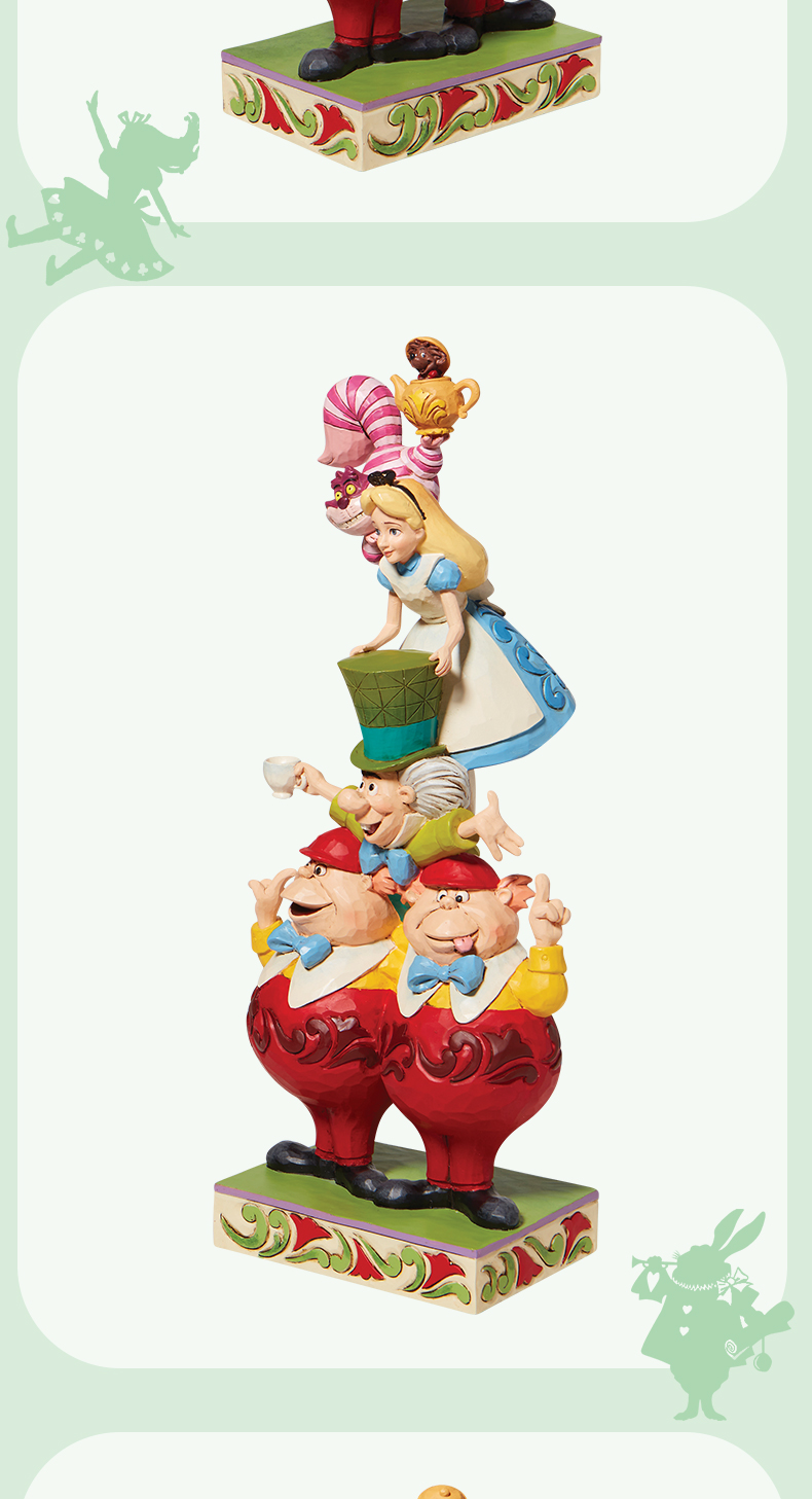 爱丽丝梦游仙境摆件迪士尼公主手办妙妙猫疯帽匠周边爱丽丝和好朋友