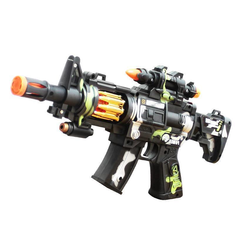 同款儿童电动玩具枪声光音乐宝宝男孩小孩生日礼品冲锋枪6岁.