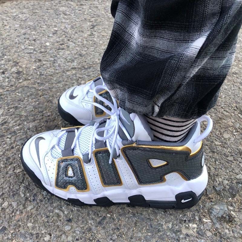 限量耐克nikeairmoreuptemp96denim皮蓬大air牛仔蛇皮运动鞋dd9223100