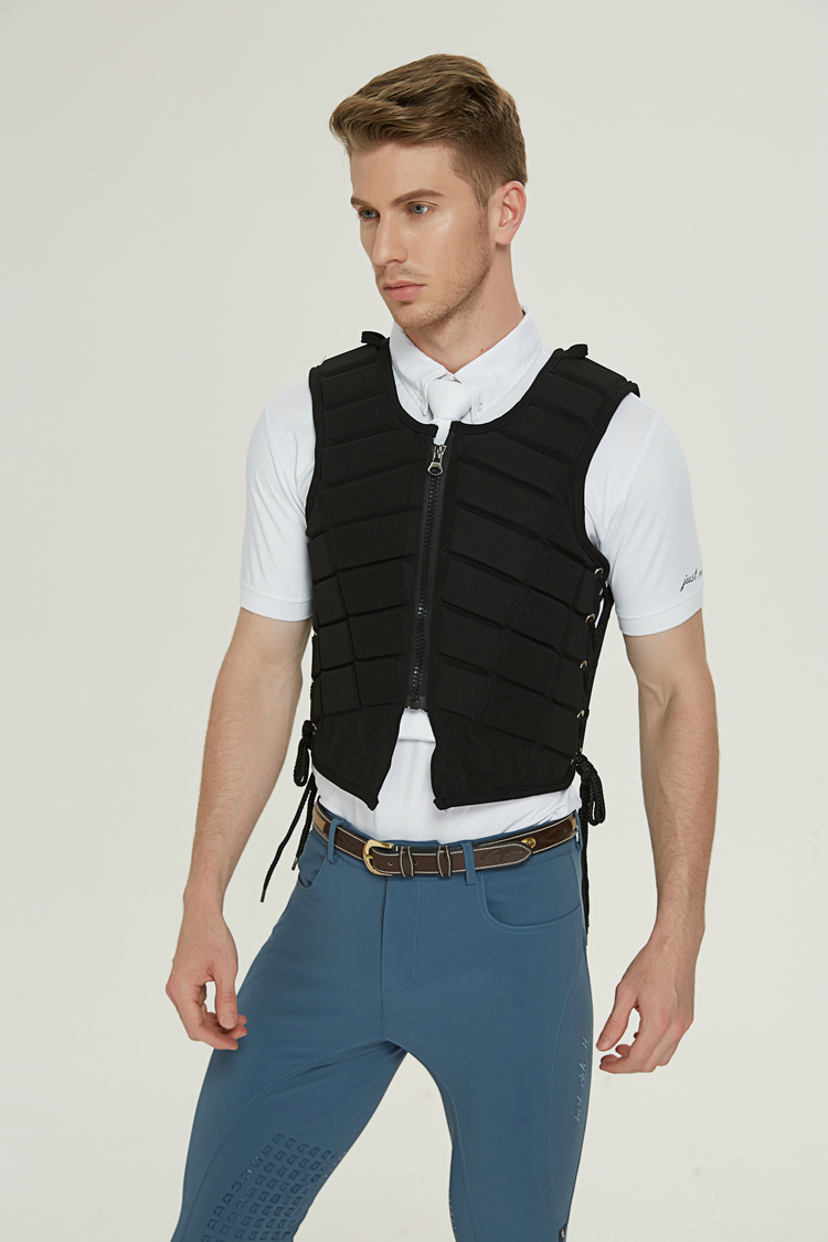 马术护甲春秋款骑马防护背心男女儿童骑士服装缓冲减震马甲 成人蜂窝