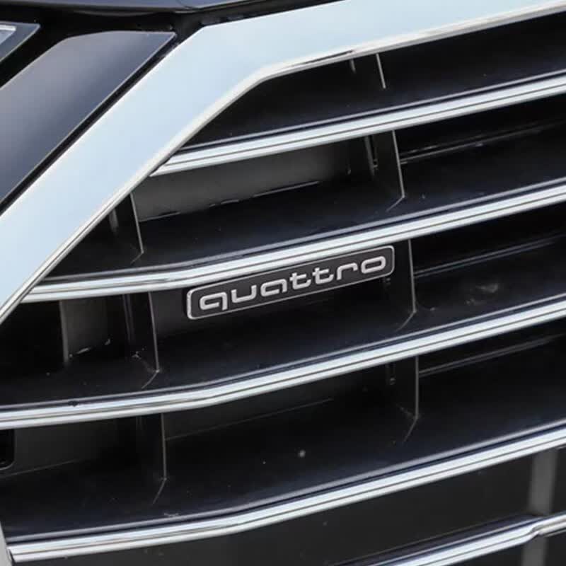 适用奥迪a6l q3 q5 a4l中网四驱标志quattro装饰四驱标尾标贴改装专用