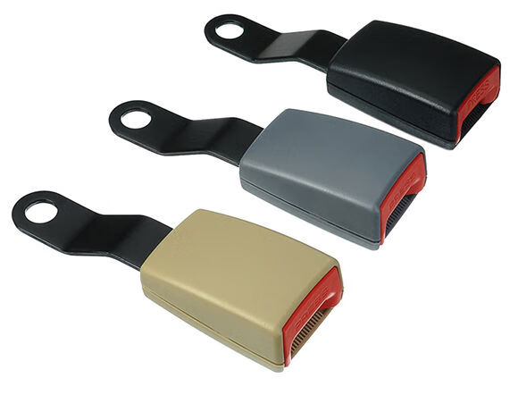 常用型前排汽车车安全带底座铁板连接抠头底座3c认证 25厘米米黄带