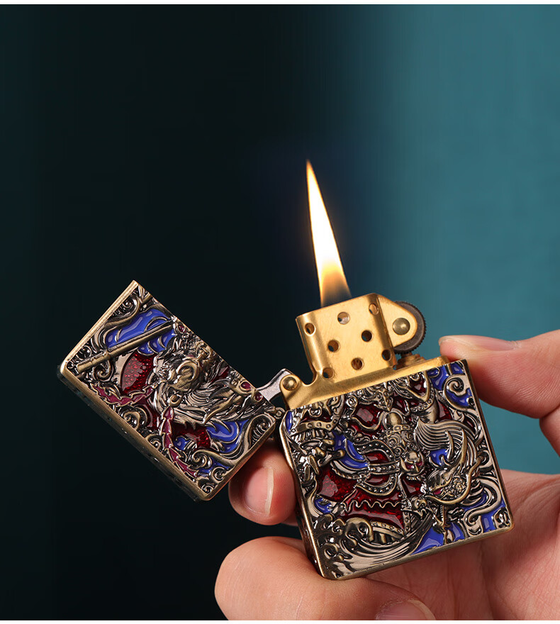 zorro佐罗煤油打火机防风复古纯铜盔甲机齐天大圣节日礼物送男友 齐天