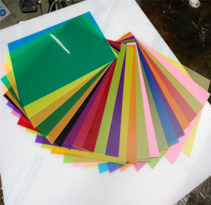 透明pvc薄板硬塑料片pc耐力板a4彩色片热塑胶片diy0512mm定制透明黄03